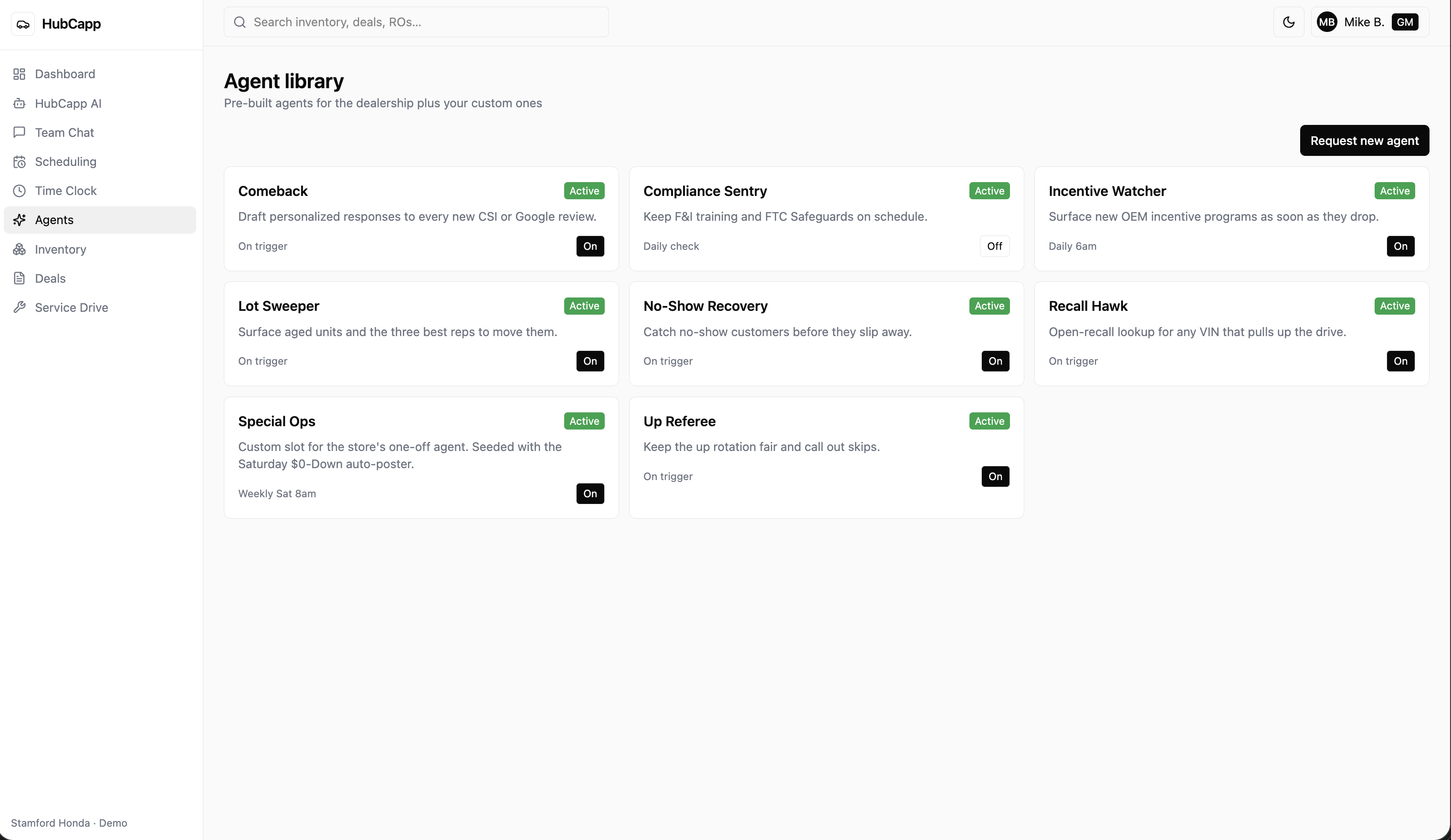 Platform agent library. Pre-built agents for everyday operations
